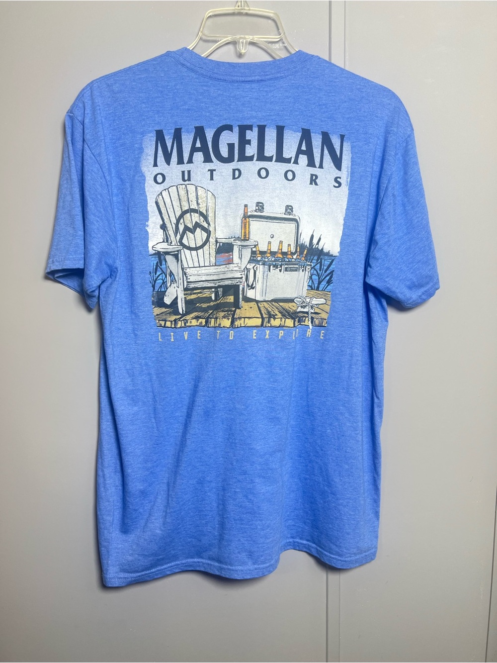 Magellan Outdoors Men’s Blue Outdoor Graphic Print T-Shirt XL Short-Sleeve